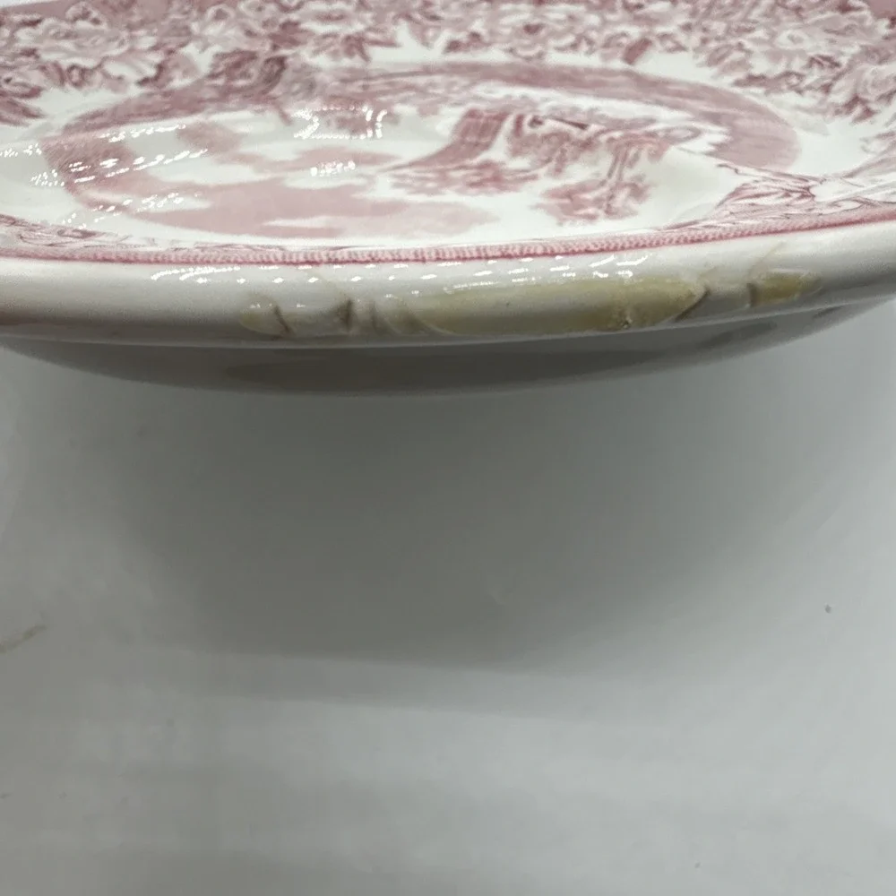 Shenango China Roselyn Castle Grill Plate Pink 10 3/8